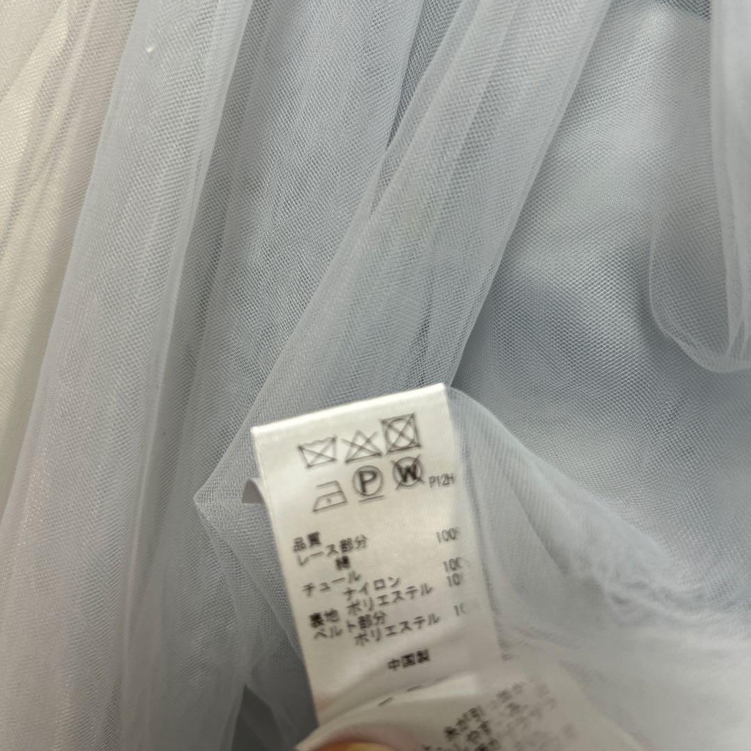 組曲　フォーマルドレス カーディガン付　ホワイト・ライトブルー