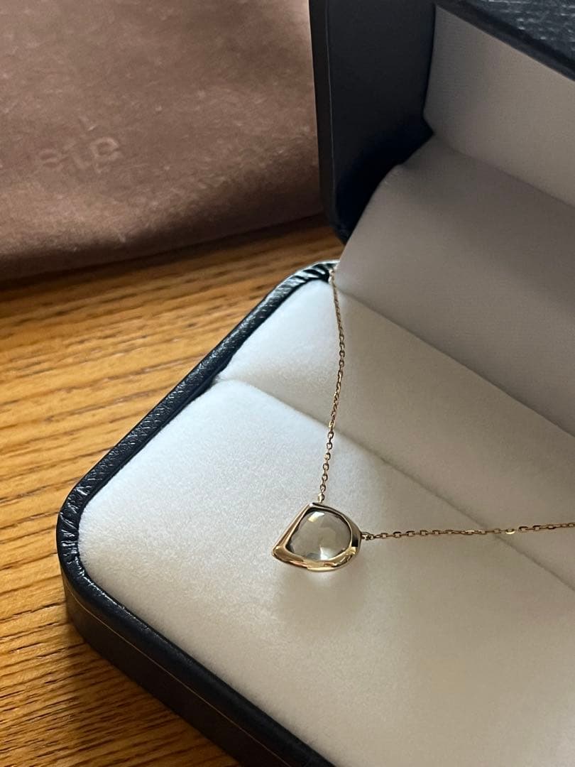 ◾️ete K10 クォーツ　フローライト ネックレス