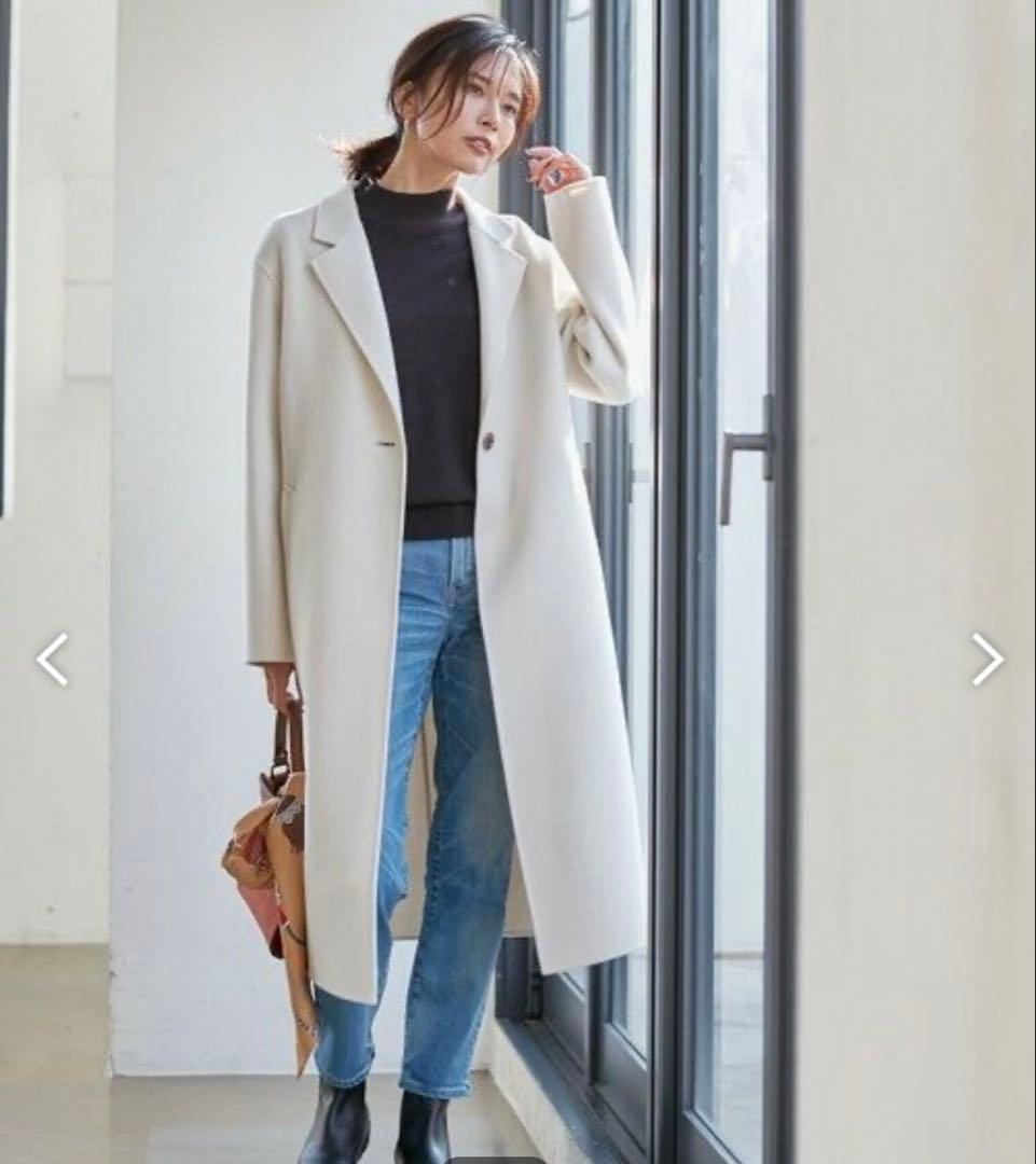 ウールリバーロングコート　23区　自由区　ICB