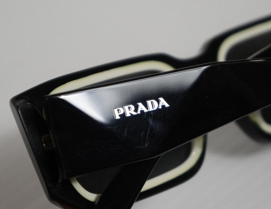 美品 正規 PRADA Symbole sunglasses 1027P▲