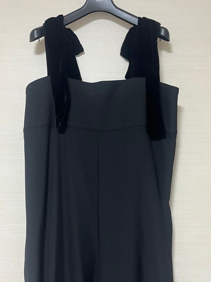 cygne シーニュ　リボンショルダーオールインワン Stelle ブラック