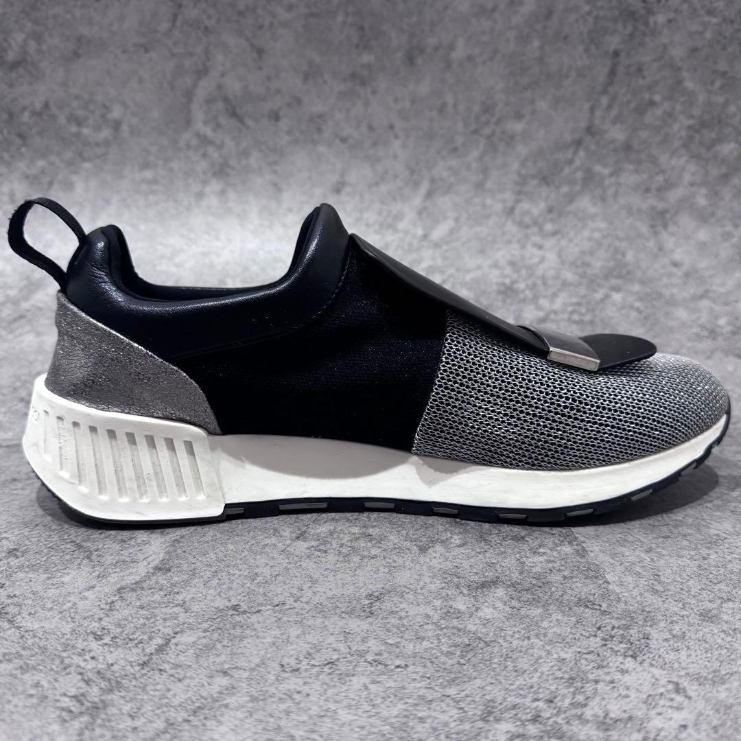 【極美品】Sergio Rossi SR1 39 グリッター　スニーカー　黒×銀