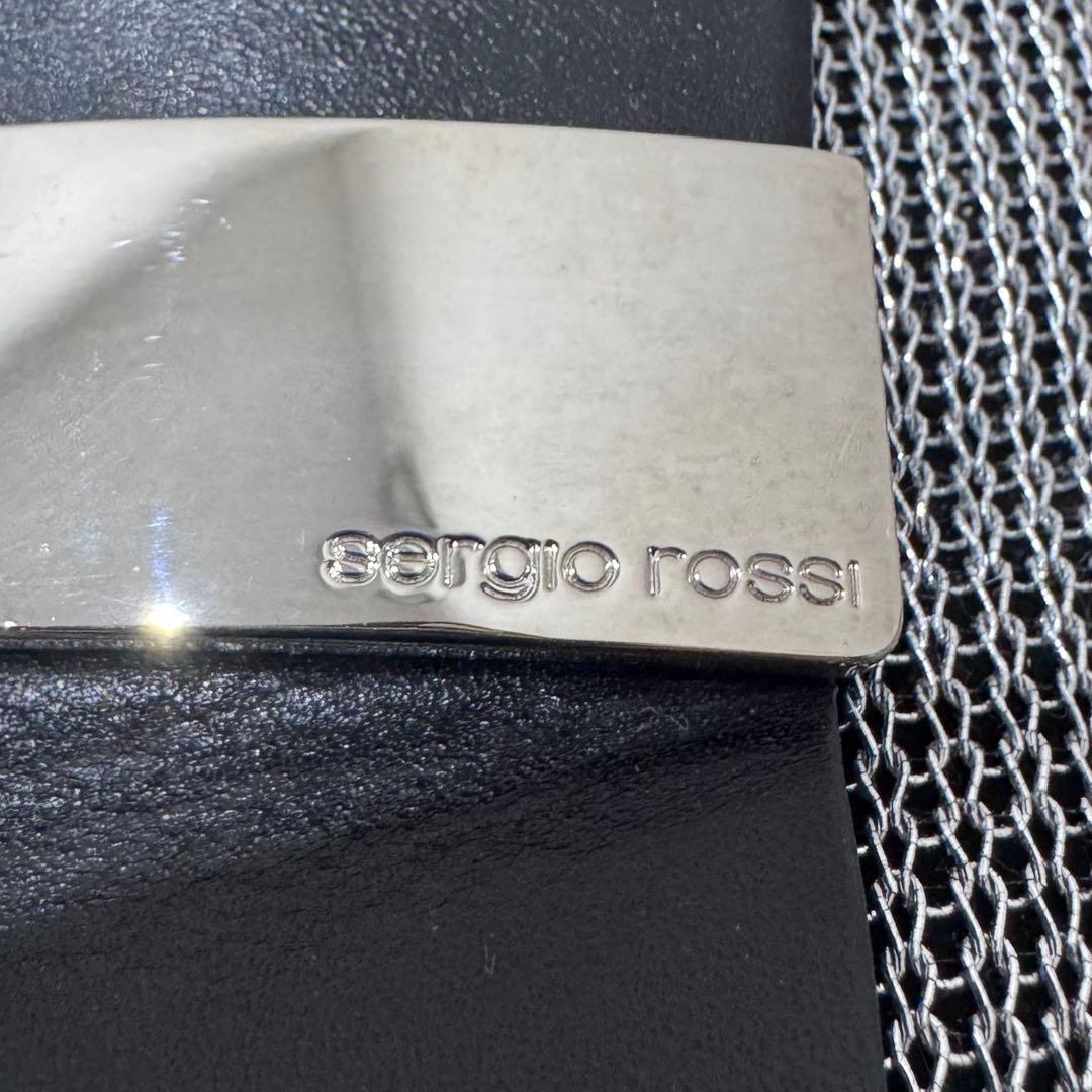 【極美品】Sergio Rossi SR1 39 グリッター　スニーカー　黒×銀