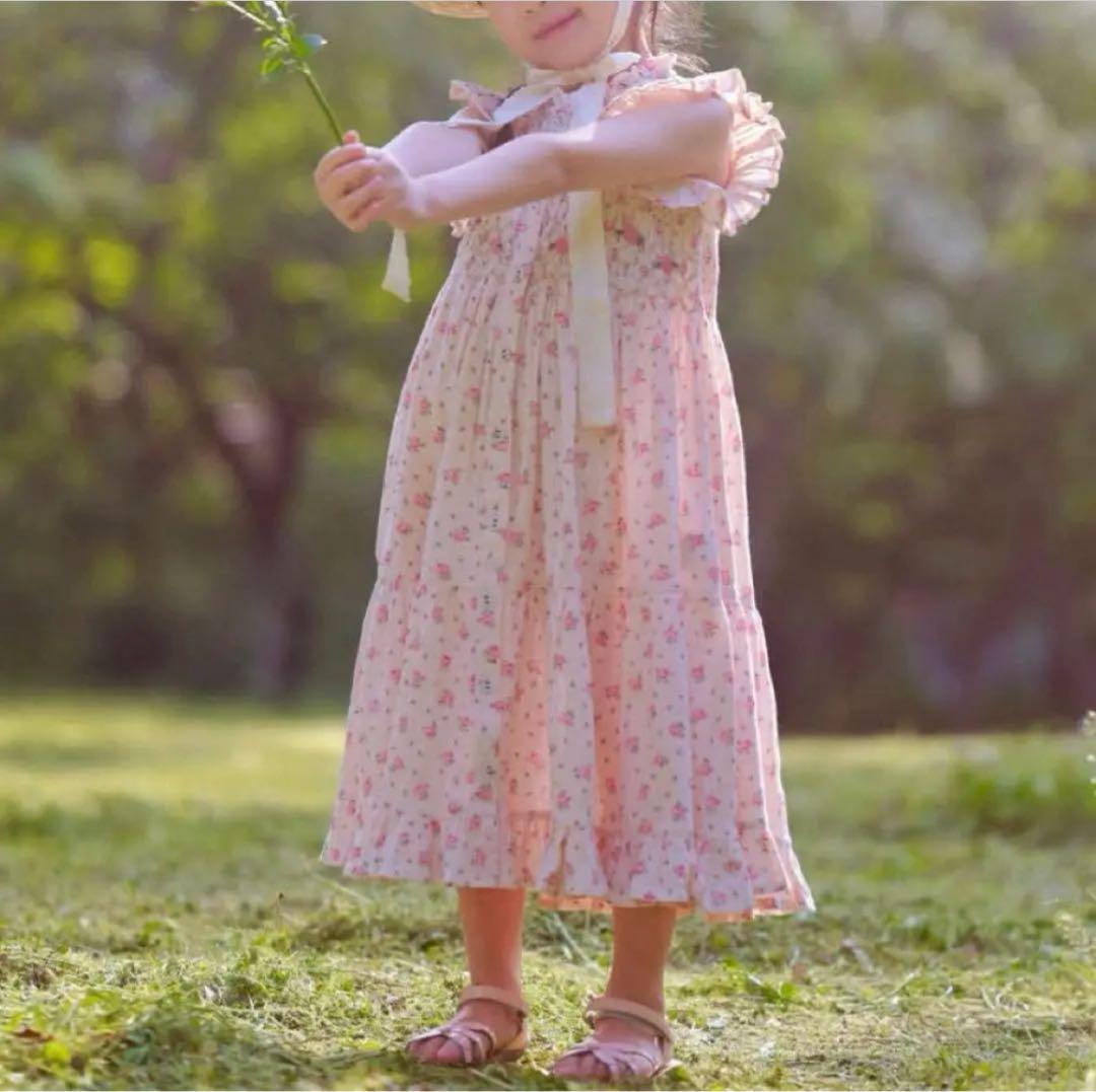 未開封新品8y ②Ibiza Dress roosa bloom print