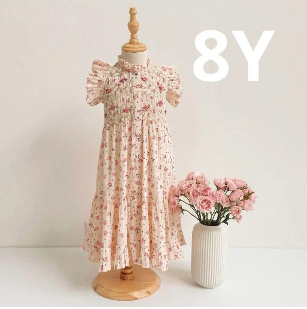 未開封新品8y ②Ibiza Dress roosa bloom print