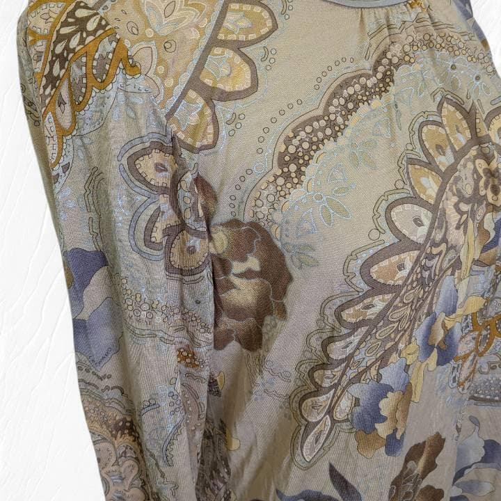 【未使用】LEONARD レオナール ワンピース 花柄 長袖 L