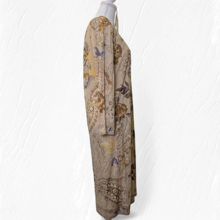 【未使用】LEONARD レオナール ワンピース 花柄 長袖 L