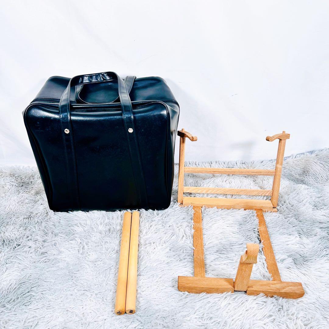 【良品】太鼓　締太鼓　和楽器　バチ　ケース　和太鼓　4点セット