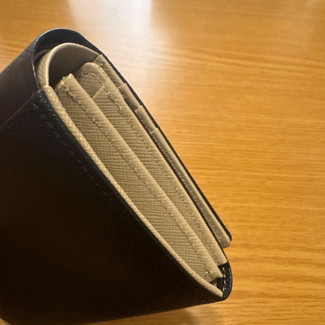 アニエスベー財布　二つ折り財布　ブラック