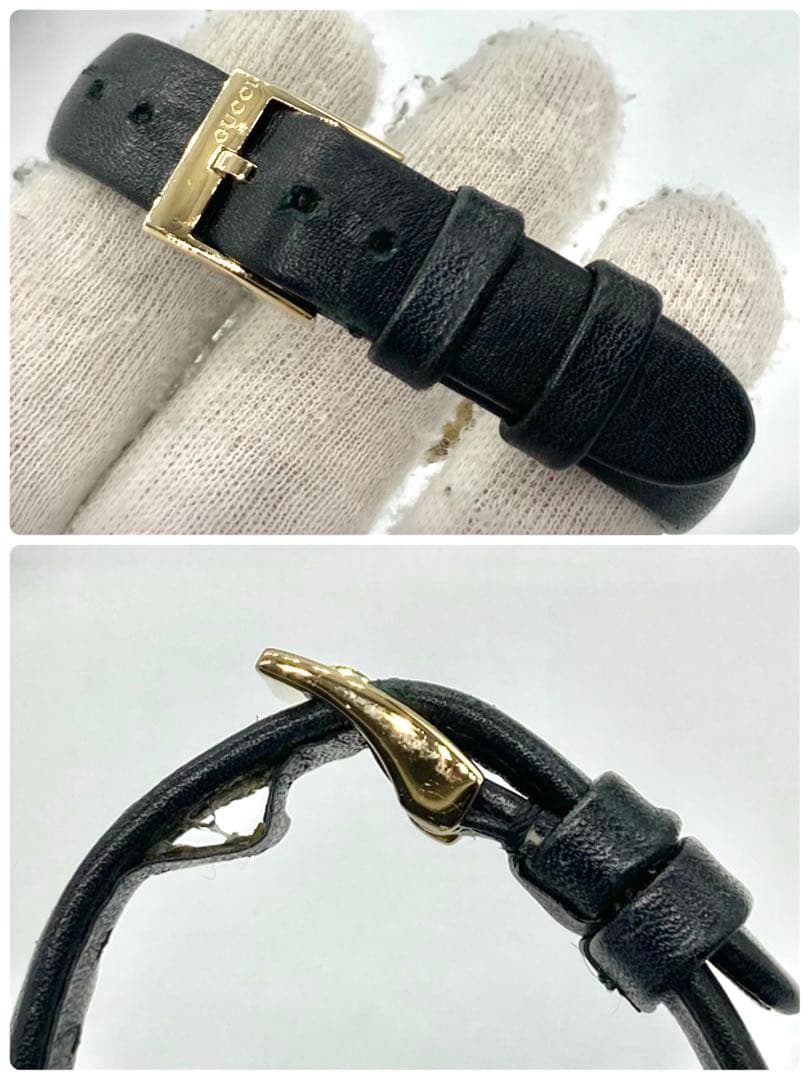 【稼動】 グッチ 腕時計 141.5 ディアマンティッシマン 4Pダイヤ シェル