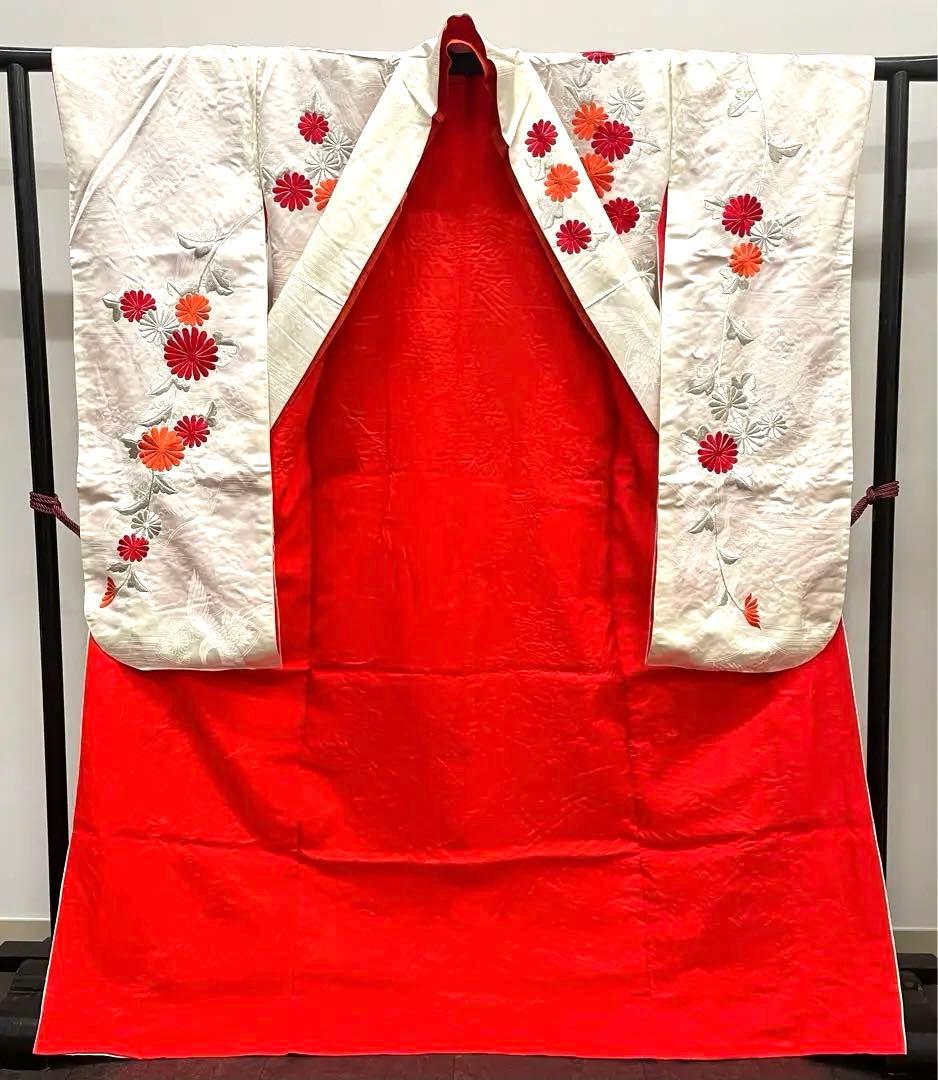 ◼️白地掛下　豪華　金銀糸刺繍　リメイクにも