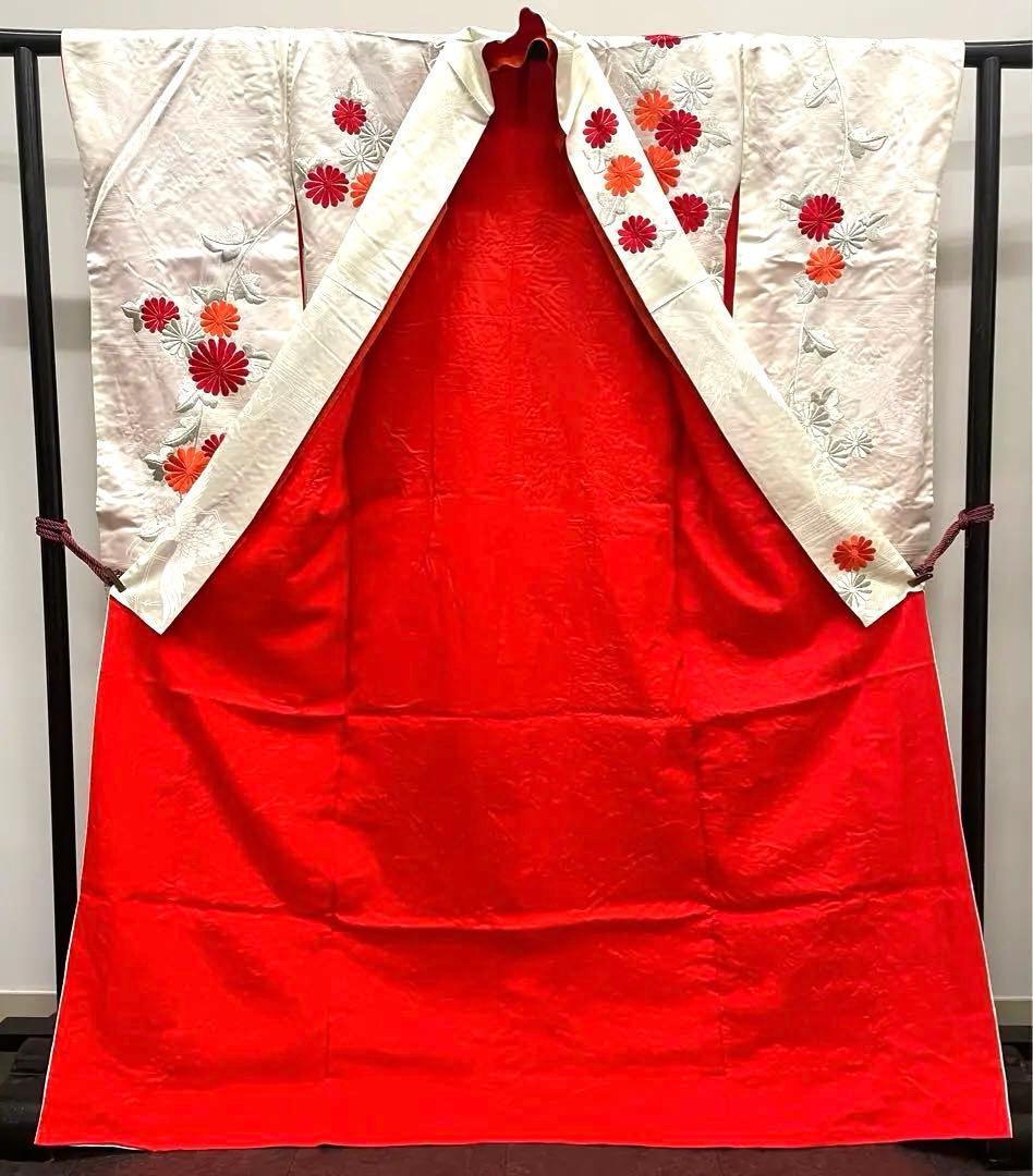 ◼️白地掛下　豪華　金銀糸刺繍　リメイクにも