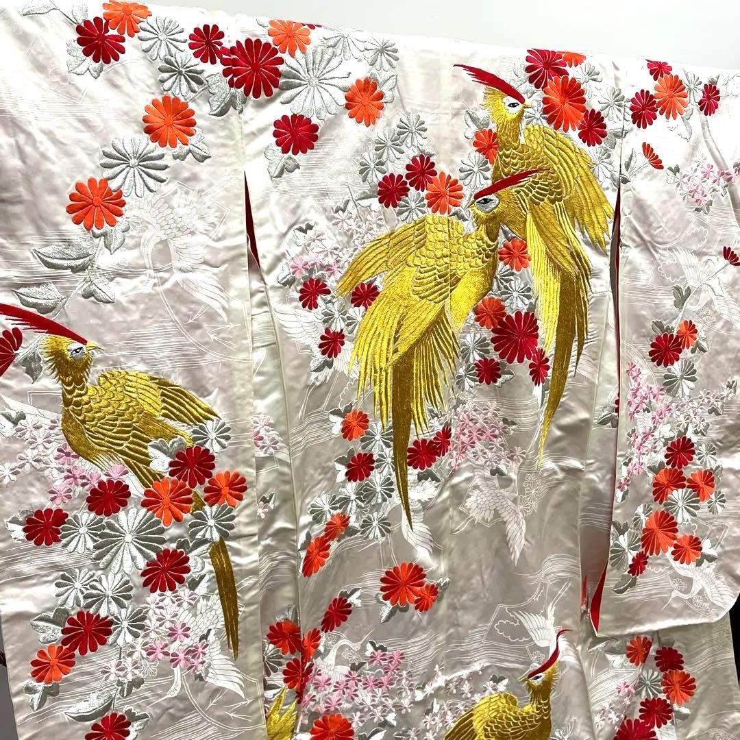 ◼️白地掛下　豪華　金銀糸刺繍　リメイクにも