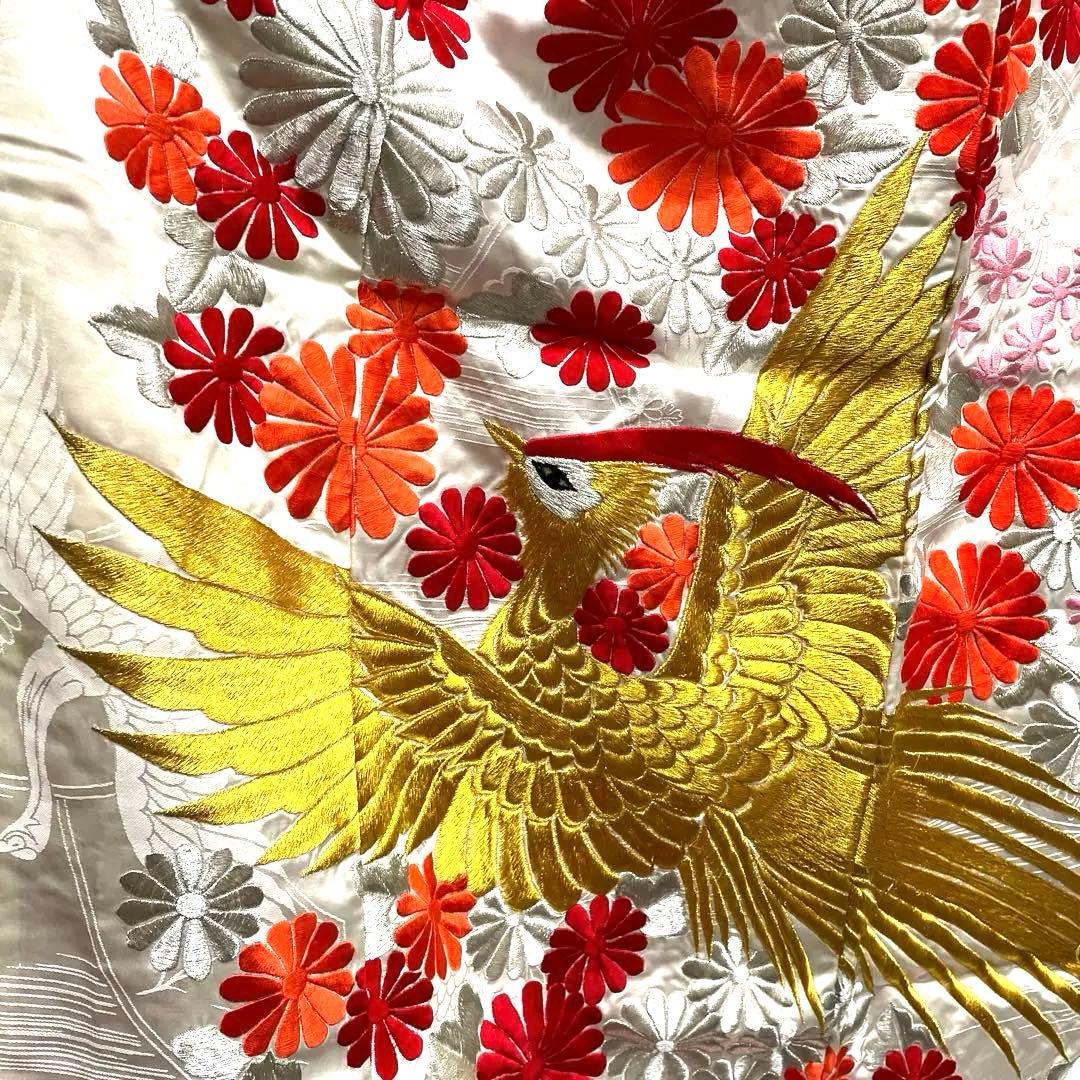 ◼️白地掛下　豪華　金銀糸刺繍　リメイクにも