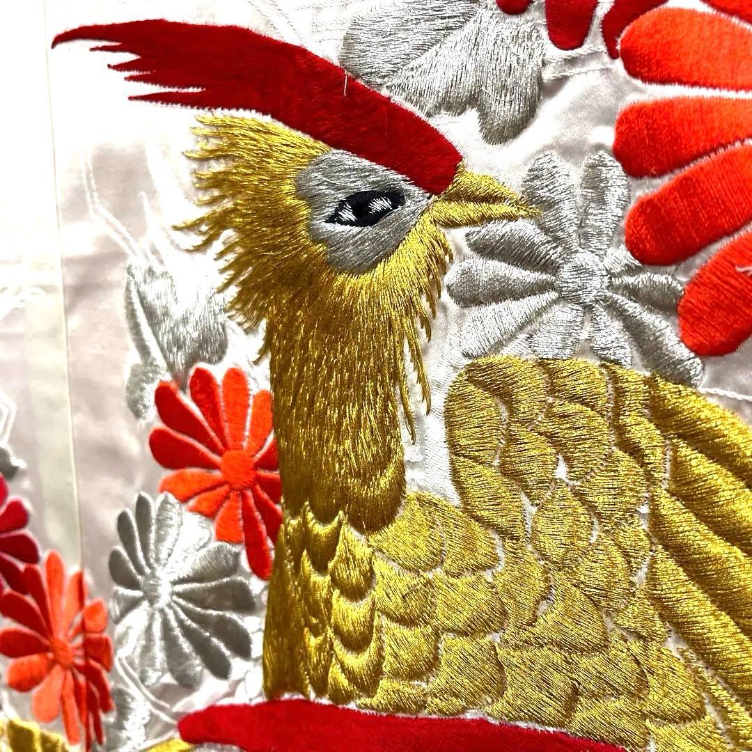 ◼️白地掛下　豪華　金銀糸刺繍　リメイクにも