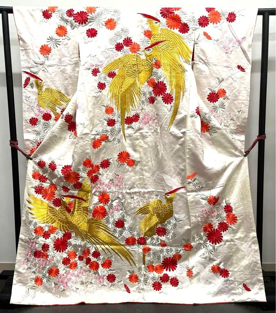 ◼️白地掛下　豪華　金銀糸刺繍　リメイクにも