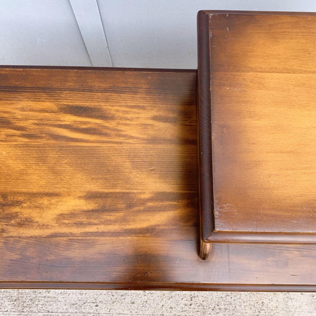 【送料込み】karimoku カリモク テレフォンベンチ 木製 アンティーク家具