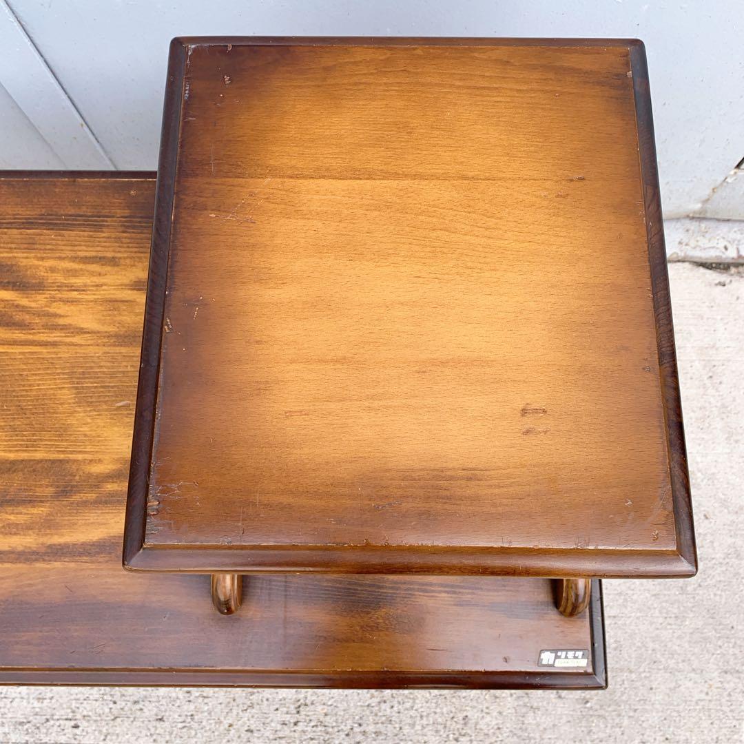 【送料込み】karimoku カリモク テレフォンベンチ 木製 アンティーク家具