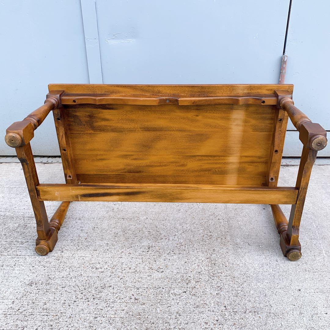 【送料込み】karimoku カリモク テレフォンベンチ 木製 アンティーク家具