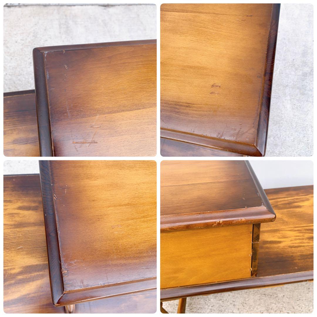 【送料込み】karimoku カリモク テレフォンベンチ 木製 アンティーク家具