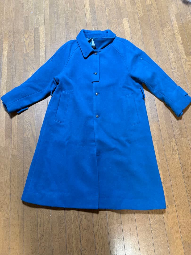 SOFT WOOL BAL COLLAR COAT ブルー　 Sサイズ