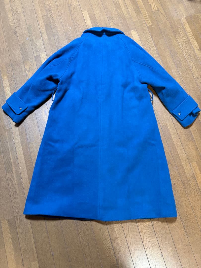 SOFT WOOL BAL COLLAR COAT ブルー　 Sサイズ