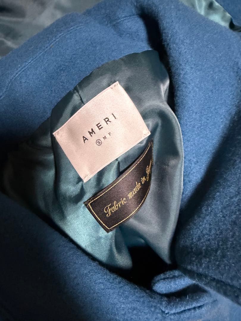 SOFT WOOL BAL COLLAR COAT ブルー　 Sサイズ