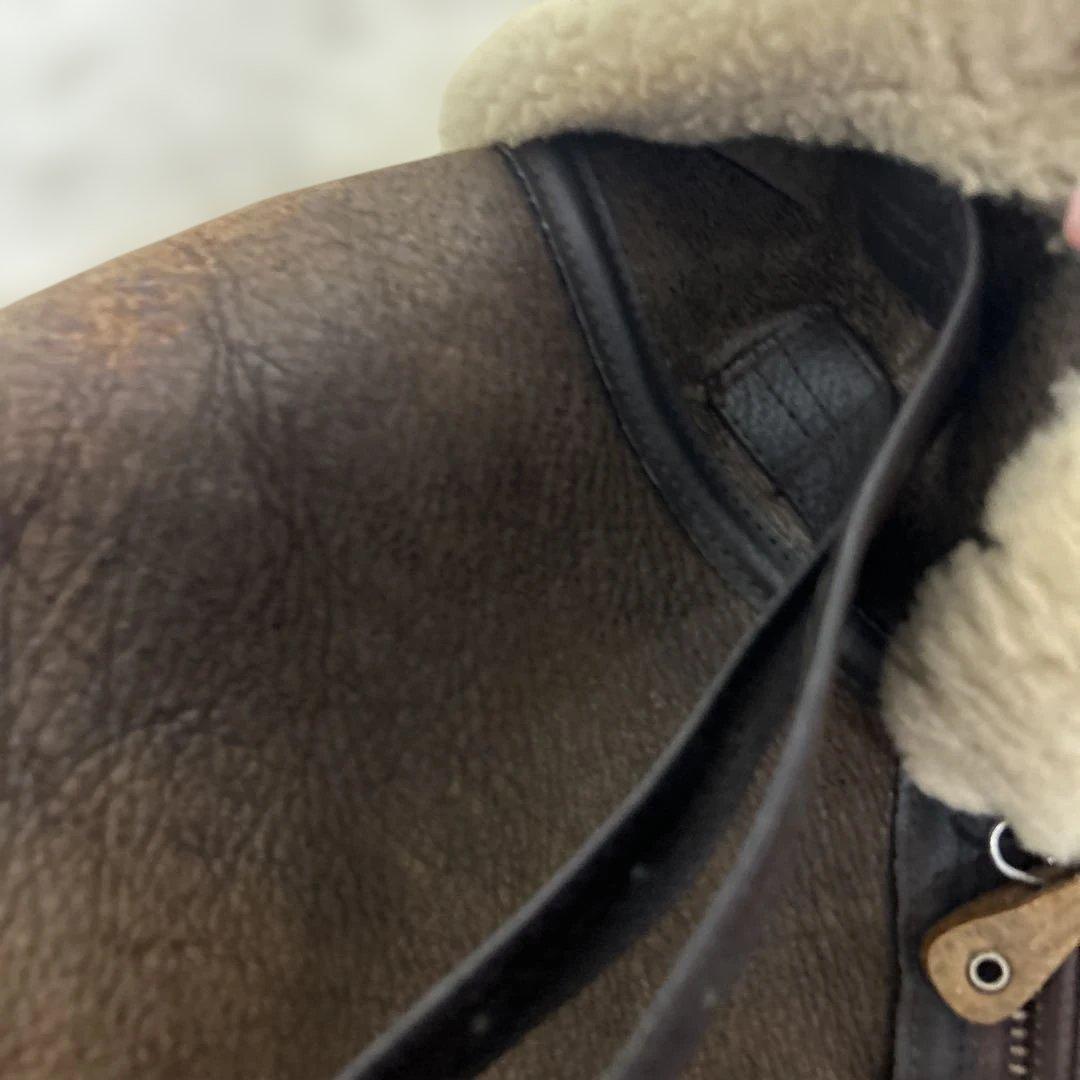 USA製 AVIREX ムートンフライトジャケット ボア 羊革 B3 38 秋冬