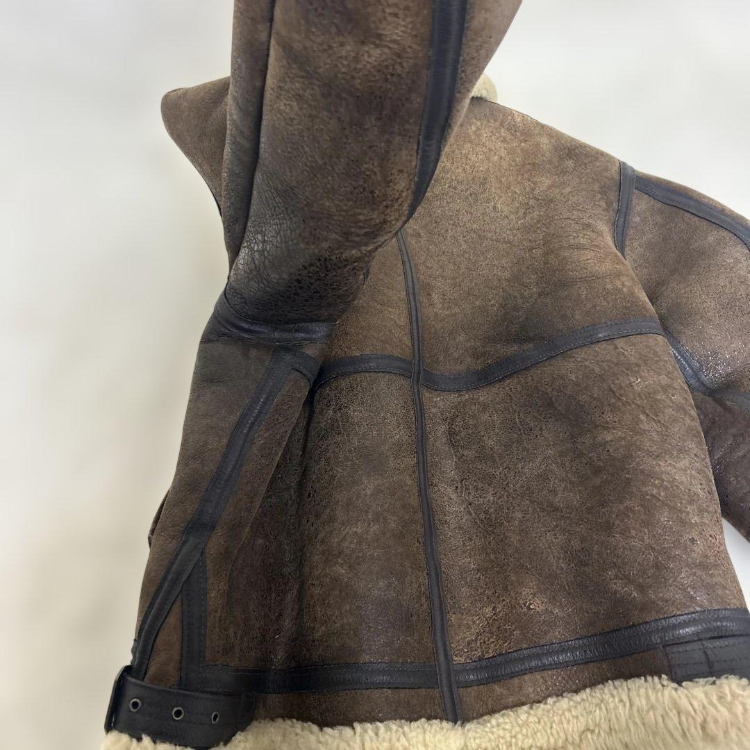 USA製 AVIREX ムートンフライトジャケット ボア 羊革 B3 38 秋冬