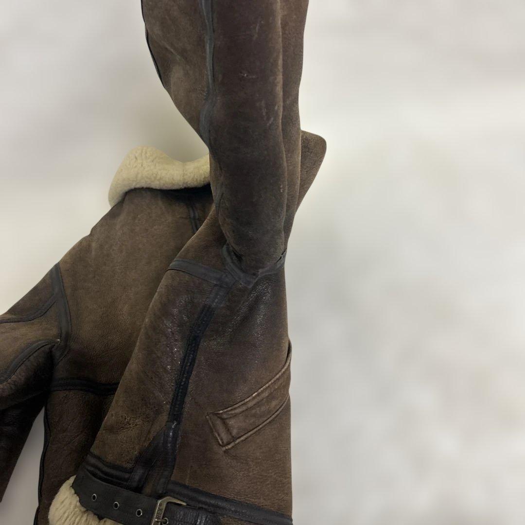 USA製 AVIREX ムートンフライトジャケット ボア 羊革 B3 38 秋冬