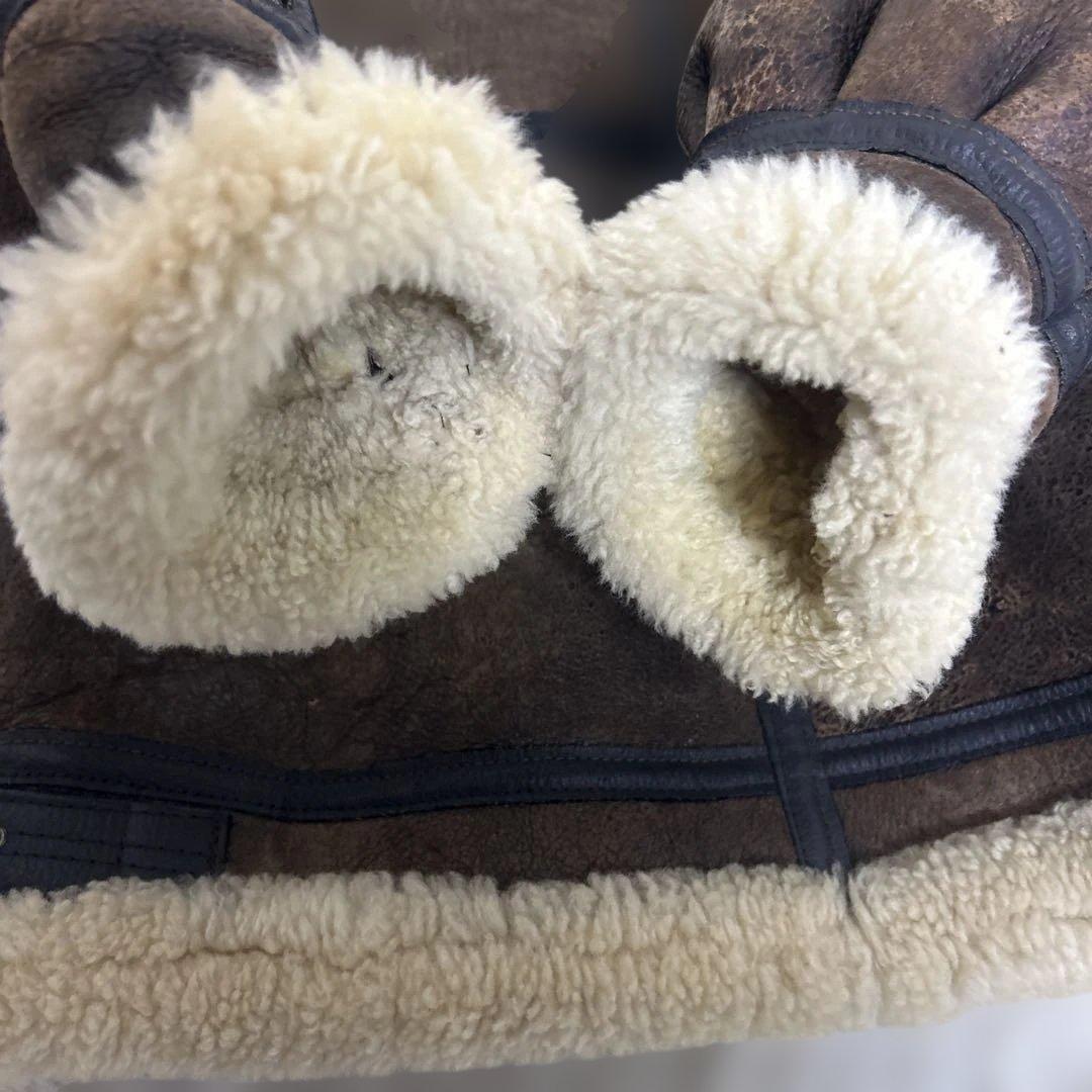 USA製 AVIREX ムートンフライトジャケット ボア 羊革 B3 38 秋冬