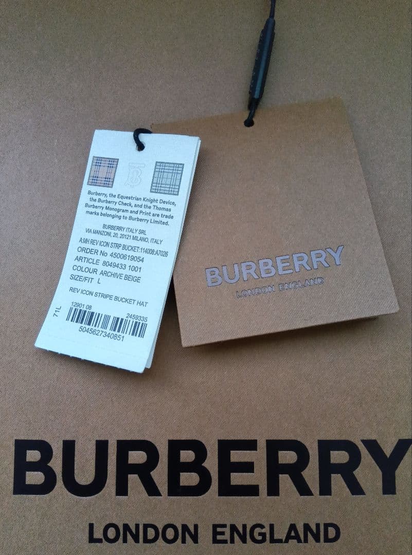 バーバリーバケットハット リバーシブルLサイズ
