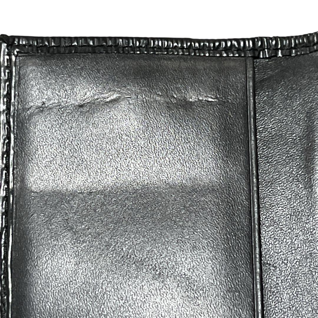 証明書付　良品　プラダ　6連キーケース　ゴールドロゴ　ブラック　レザー　男女兼用