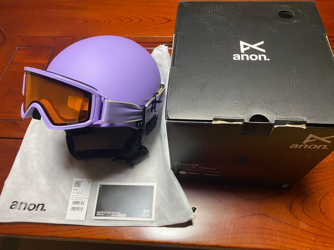 週末値下げ　試着品anon DEFINE kids ヘルメット 52-55cm
