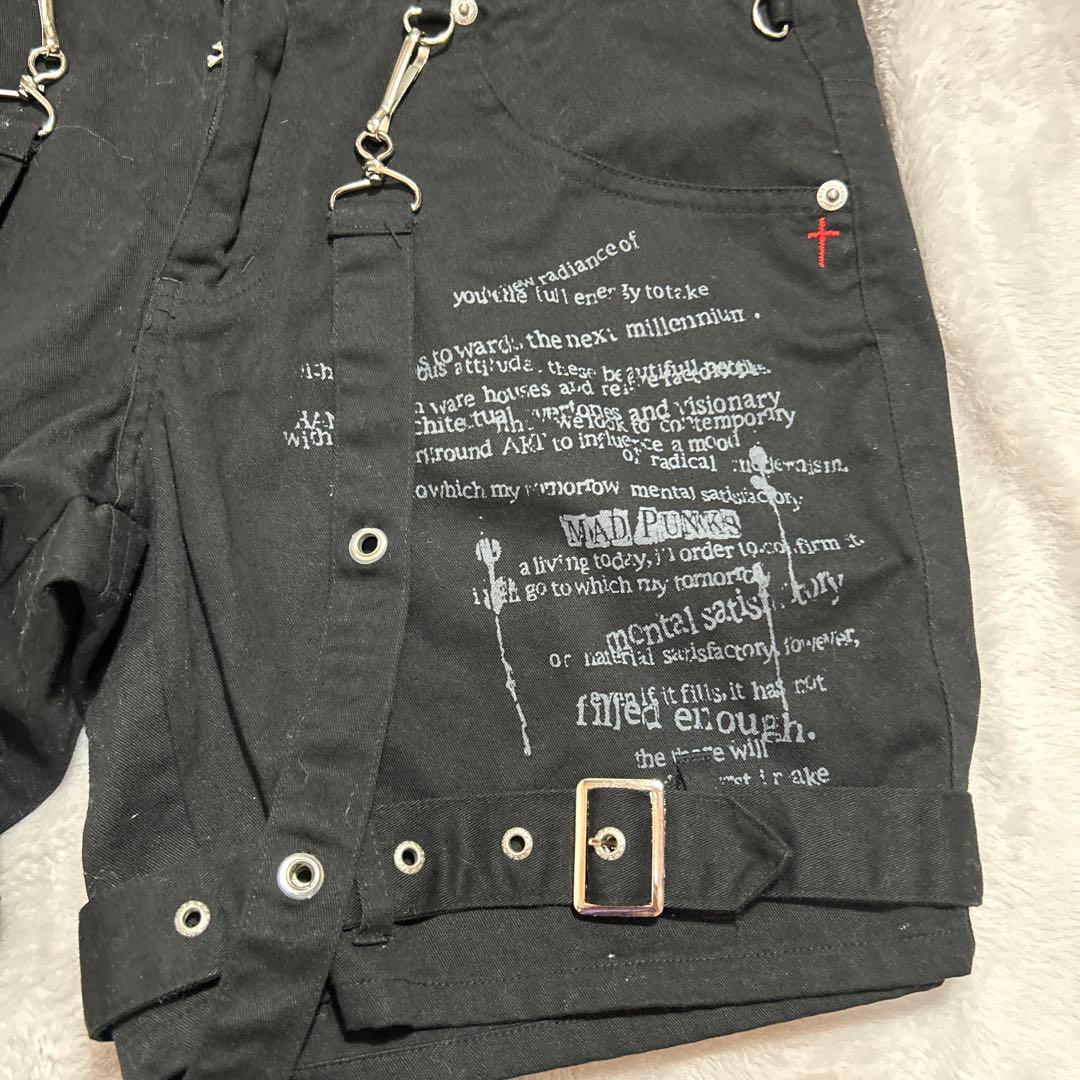mad punks ボンテージ パンツ パンク グランジ スカル y2k 黒