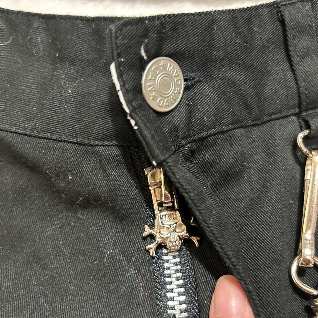 mad punks ボンテージ パンツ パンク グランジ スカル y2k 黒