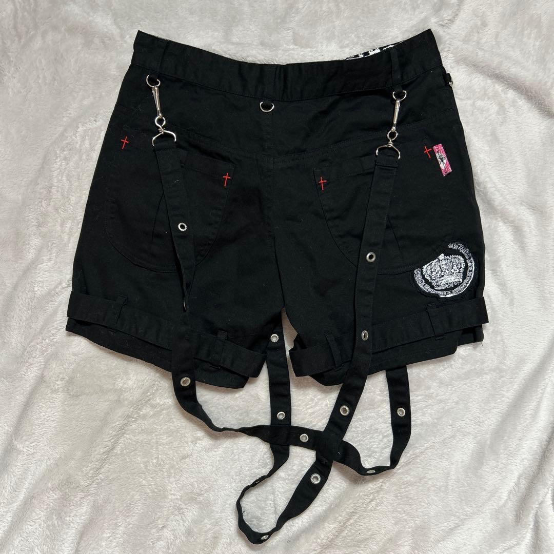 mad punks ボンテージ パンツ パンク グランジ スカル y2k 黒