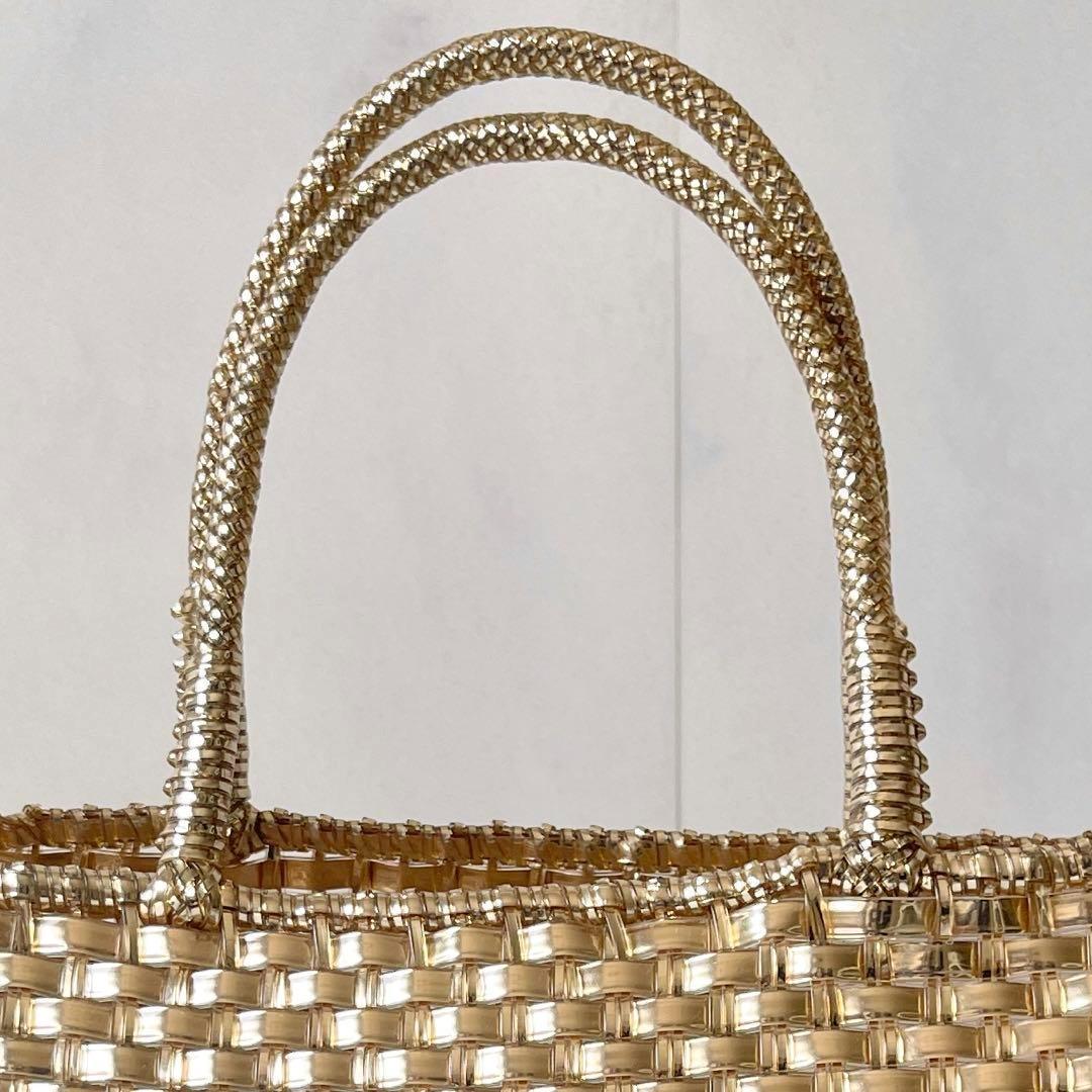 アンテプリマ イントレッチオ スモール トートバッグ ハンドバッグ ゴールド