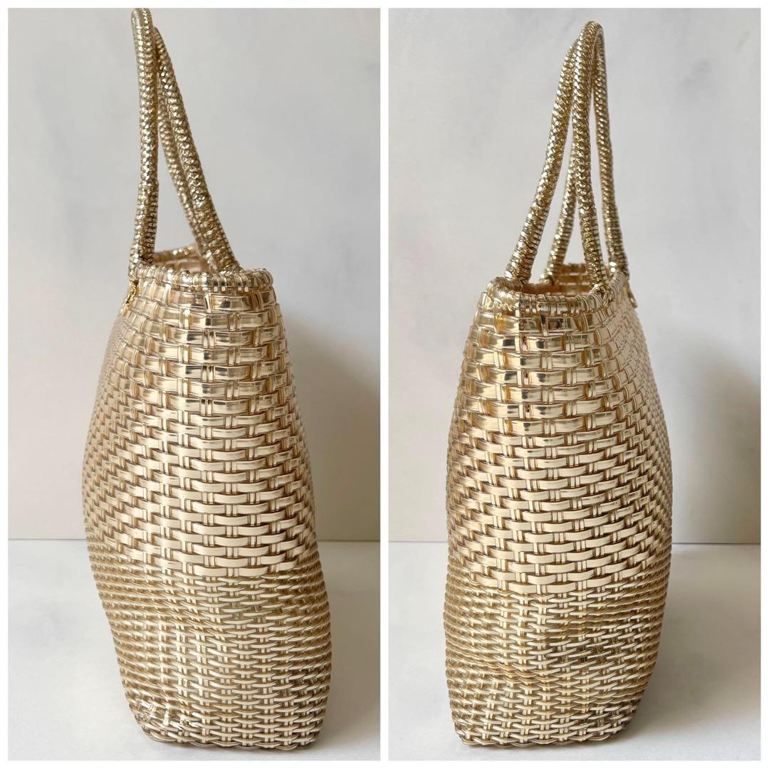 アンテプリマ イントレッチオ スモール トートバッグ ハンドバッグ ゴールド