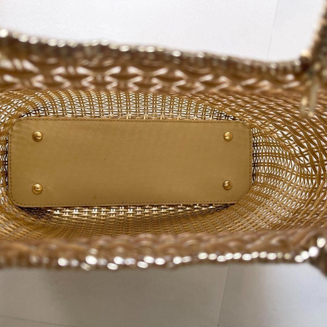 アンテプリマ イントレッチオ スモール トートバッグ ハンドバッグ ゴールド