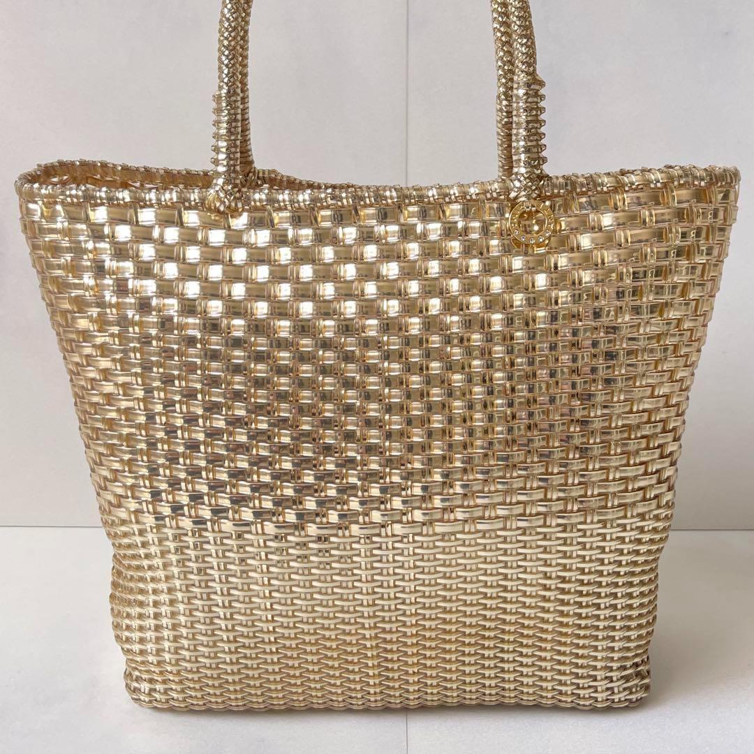 アンテプリマ イントレッチオ スモール トートバッグ ハンドバッグ ゴールド