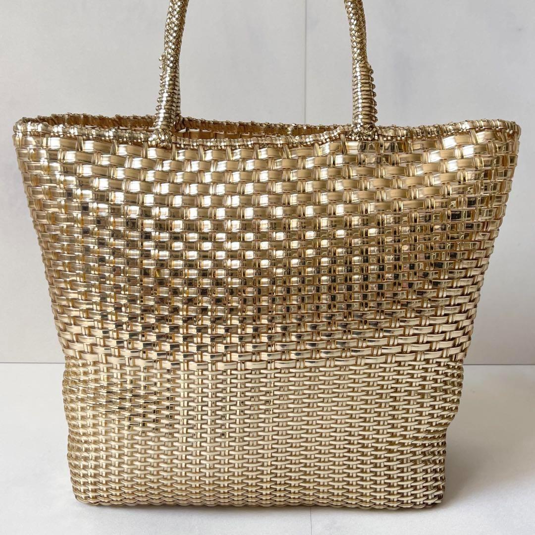 アンテプリマ イントレッチオ スモール トートバッグ ハンドバッグ ゴールド