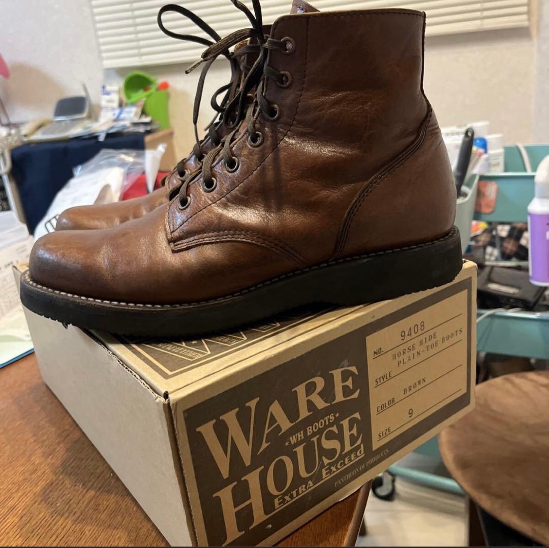 ウェアハウス　ホースレザーブーツ　ホースハイド　9 WAREHOUSE 27.0