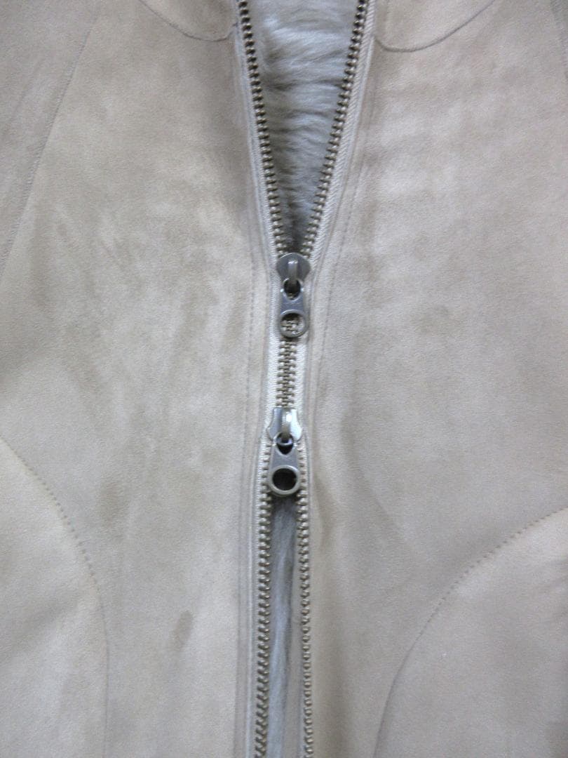 羊革　ムートン　毛皮　リーバーシブル　ポンチョ