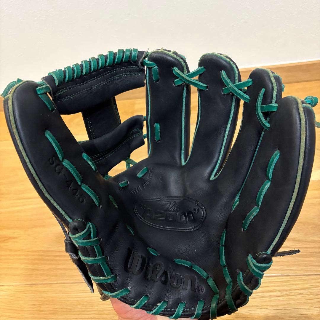 美品　Wilson ウィルソン A2000 軟式グローブ 黒 SG-445