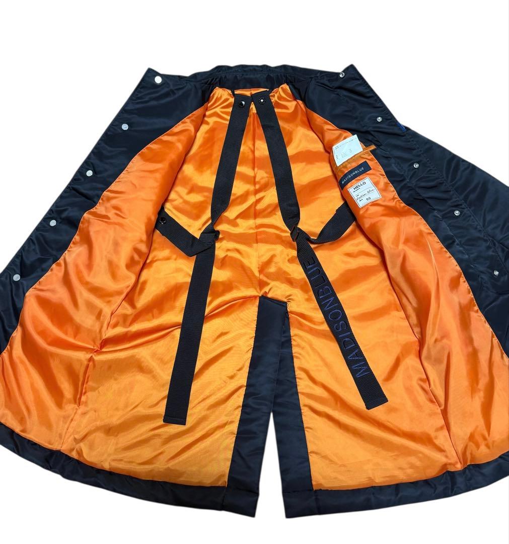 MADISON BLUE 中綿コート ブラック オレンジ