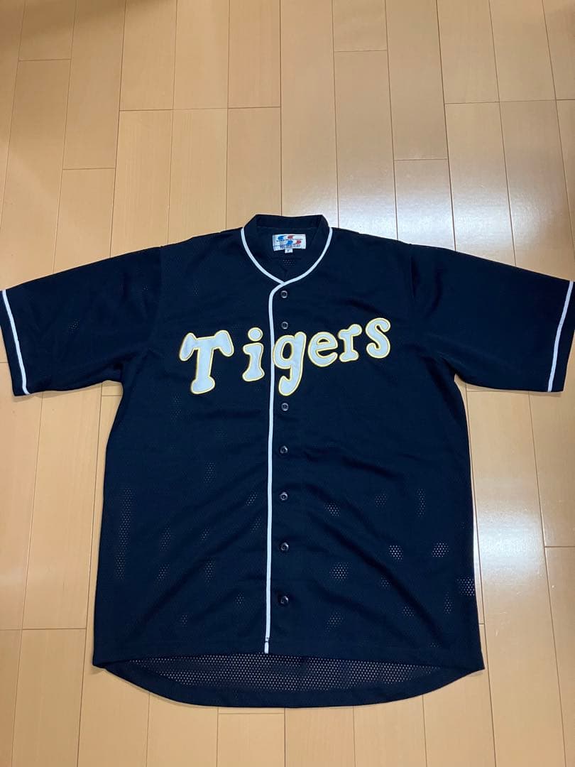 阪神タイガース　シャープ産業　ユニフォーム　当時　復刻　ネイビー　黒　ブラック