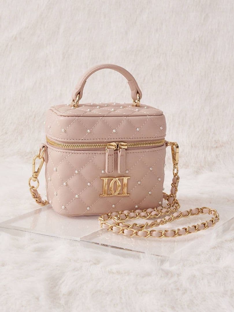 ダーリッチ キルティングパールスクエアミニバッグ ピンク ミニバッグ