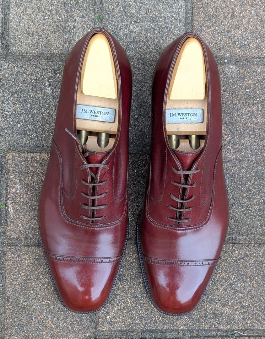 【クリスマスセール】J.M.WESTON300パンチドキャップトゥ7.5D超美品