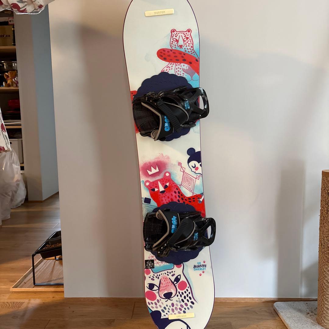Burton スノーボード 動物イラスト 紫110センチ